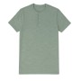 T-shirt Homme Col Tunisien Boutonné