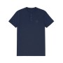 T-shirt Homme Col Tunisien Boutonné