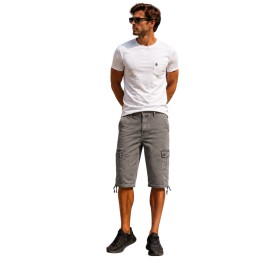 Bermuda Cargo Homme – Jogjean Court Extensible en Coton, Coupe Confort, Poches Cargo et Bas Ajustables