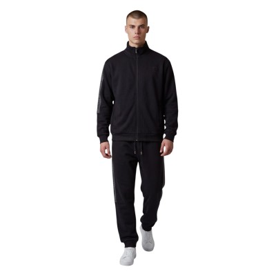 Ensemble Jogging Homme, Veste Zippée et Pantalon à Finitions Rayées