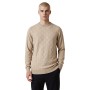 Pull col rond uni effet damier