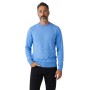Pull col rond uni effet damier