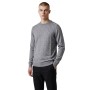 Pull col rond uni effet damier