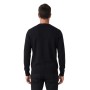Pull col rond uni effet damier