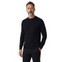 Pull col rond uni effet damier