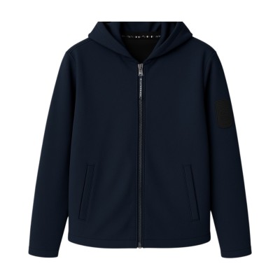 cópia do homem do sportswear Bill Tornado – Jaqueta zip com coleira reta e calças cortadas em linha reta