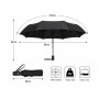 copy of Automatic Folding Transparent Umbrella – Opening & Button Closure – Compact Format with Case