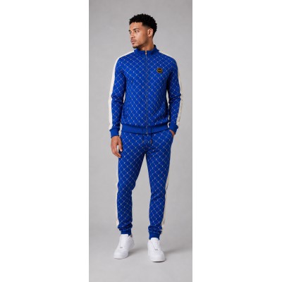 Ensemble survêtement homme 2 pièces à monogramme – Veste zippée col montant et pantalon jogging