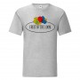Camiseta de manga corta, cuello redondo, grande, logotipo