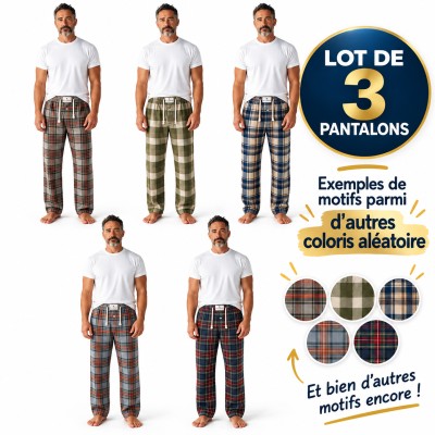 copy of Conjunto de 3 pantalones de algodón pijama