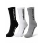 Lot de 12 paires de chaussettes tennis montantes, noir, blanc et gris