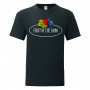 Camiseta de manga corta, cuello redondo, grande, logotipo