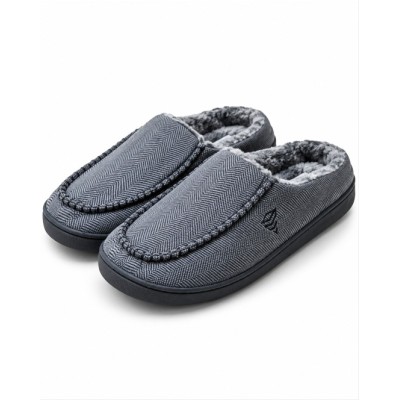 Chaussons Homme  – Pantoufles Fourrées Confortables en Polyester