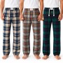 Lot of 3 pyjama pants in flannel – Tile motifs aleatoires