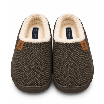 Chaussons Homme – Pantoufles Fourrées Chaudes et Confortables