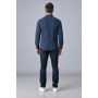 Chemise Homme Col Mao 100 % Coton – Manches Longues, Boutonnage Caché et Logo Brodé
