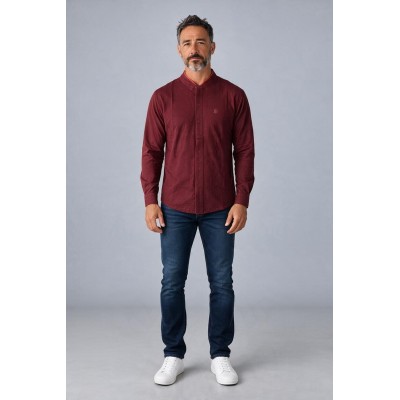 MAO MAO MAN WHEEL 100% cotton – Long sleeves, hidden buttoning and embroidered logo