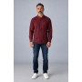 Chemise Homme Col Mao 100 % Coton – Manches Longues, Boutonnage Caché et Logo Brodé