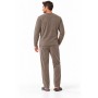 Pyjama Polaire Homme – Ensemble 2 Pièces à Poche Brodée et Liseré Contrastant