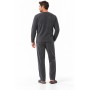 Pijamas de lana para hombres – Conjunto de bolsillo bordado y contrastante de 2 piezas