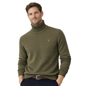 Pull col montant coton piquée Homme