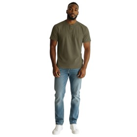 T-shirt homme col boutonné