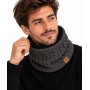 Cache-Cou Homme en Maille Torsadée avec Doublure Polaire Ultra-Douce – Tour de Cou Chaud et Confortable