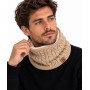 Men's neck cover with twisted mesh with ultra-soft polar lining - warm and comfortable neck tower