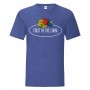 T-shirt de manga curta em torno do pescoço grande logotipo