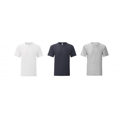 Set of 3 short sleeve t-shirts uni round neck