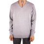 Einfarbiger Pullover mit V-Ausschnitt