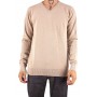 Einfarbiger Pullover mit V-Ausschnitt