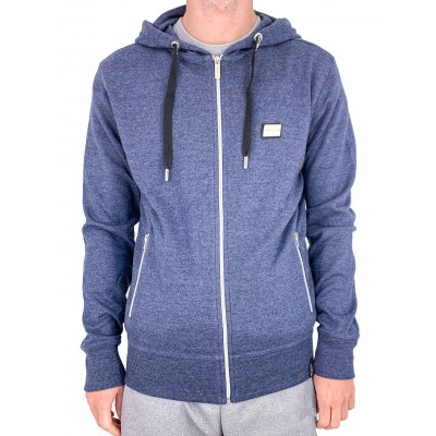 Einfarbiges Kapuzen-Sweatshirt mit Reißverschluss