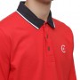 Einfarbiges Langarm-Poloshirt