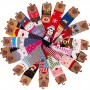 Pack de 6 paires de chaussettes noel