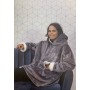 Plaid Mixed Hooded Sweat Sweat Size