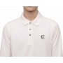 Einfarbiges Langarm-Poloshirt