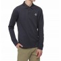 Einfarbiges Langarm-Poloshirt