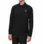 Einfarbiges Langarm-Poloshirt