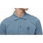 Einfarbiges Langarm-Poloshirt