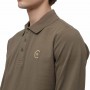 Einfarbiges Langarm-Poloshirt