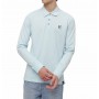 Einfarbiges Langarm-Poloshirt