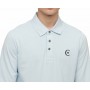 Einfarbiges Langarm-Poloshirt