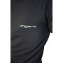 Uni manga curta t-shirt v pescoço pequeno logotipo
