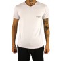 T-shirt uni manches courtes col V petit logo