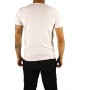 Uni manga curta t-shirt v pescoço pequeno logotipo