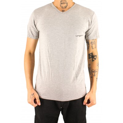 Camiseta de manga corta UNI Cuello en V Pequeño logo