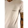 T-shirt uni manches courtes col V petit logo