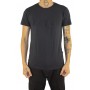 UNI manga curta t-shirt redondo grande logotipo