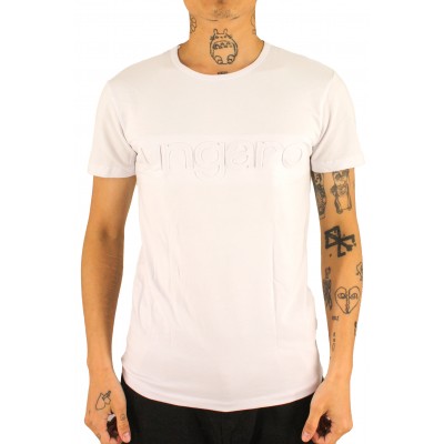 T-shirt uni manches courtes col rond grand logo